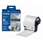 Brother ป้ายสติกเกอร์พิมพ์อักษร DK-11202 ขนาด 62 mm. * 100 mm. 300 ป้าย/ม้วน